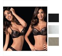 Sexy Reggiseno Balconcino Coppa B C Fascia Pizzo Merletto Nero Bianco Nudo Top