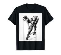 Sexy Shibari Art Tees - Donna Sexy in Corda Shibari in B & W Maglietta