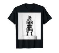 Sexy Shibari Art Tees - Modello in Corda Shibari su piedistallo BW Maglietta