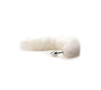 Sexy Soft Cat Ears Headbands Collar Erotic Cute Fox Tail Anal Plug Adult Game Shop Nipple Clip SM Sex Toys For Female Male(White tail)