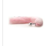 Sexy Soft Cat Ears Headbands Collar Erotic Cute Fox Tail Anal Plug Adult Game Shop Nipple Clip SM Sex Toys For Female Male(Pink tail)