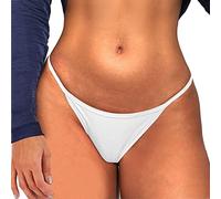 Sexy Top G Ricamato Mutandine Tanga Vita Delle Donne Slip in perizoma sottile senza cuciture Hollow Intimo Ultimo Lingerie, bianco, L