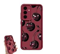 Sexy Wine Cherry Graffiti Phone Case, Red Cherry Art Design, Compatible with for iPhone 17 Pro Max to 11 & for Samsung Galaxy S25 to S21 (for iPhone,15 pro max)