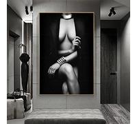 Sexy Woman Body Poster Pictures Pittura a olio Stampa su tela Wall Art in bianco e nero per soggiorno Home Decor Stampe HD 60x90cm senza cornice