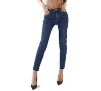 Sexy Woman Jeans Donna Cropped in Cotone (cod. SW047 (Blu), XL)