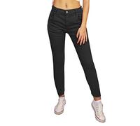 Sexy Woman Pantalone Donna Super Elasticizzato in Cotone (cod. H163G) (S, Nero)