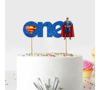 Seyal® Decorazione per feste di compleanno, Superman One Cake Topper