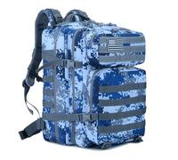 SEYATULLH Zaini tattici militari 30/45L Grande per Army Molle Daypack 3 Giorni Bug Out Bag per sport all'aria aperta Escursionismo Campeggio Alpinismo Trekking, Blu navy digitale, Taglia unica