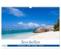Seychellen. Sonneninseln - Mahé, La Digue, Praslin (Wandkalender 2026 DIN A3 quer), CALVENDO Monatskalender: Seychellen