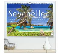 Seychellen Traumstrände im Paradies (hochwertiger Premium Wandkalender 2026 DIN A2 quer), Kunstdruck in Hochglanz: Fernweh Sommer Sonne Strand und Meer
