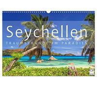 Seychellen Traumstrände im Paradies (Wandkalender 2026 DIN A3 quer), CALVENDO Monatskalender: Fernweh Sommer Sonne Strand und Meer