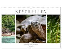 Seychellen - unterwegs mit Julia Hahn (Wandkalender 2026 DIN A3 quer), CALVENDO Monatskalender: Die Inselgruppe der Seychellen begeistert durch ihre ... und üppigen tropischen Wäldern abwechseln.