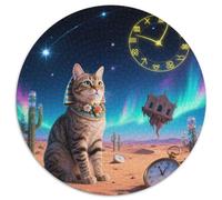 Seychelles Cat Rundes 1000 Puzzle Animals Rundes Puzzle Familienpuzzle Erwachsene Anspruchsvoll Für Jungs Mädchen Reisegeschenke 1000pcs (67.5x67.5cm)