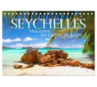 Seychelles, Holidays on Exotic Islands (Desk Calendar 2026 DIN A5 landscape), CALVENDO 12 Month DeskCalendar: Explore beautiful tropical coral islands ... visit this incredible tourist spot as well.