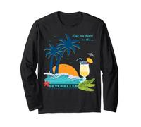Seychelles Palme Spiaggia Isole Souvenir Maglia a Manica