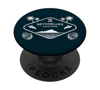Seychelles Paradiso Tropicale Palme su un'isola PopSockets PopGrip Adesivo