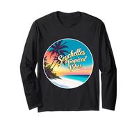 Seychelles Tropical Vibes Beach vacanze estive Sun Souvenir Maglia a Manica