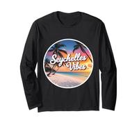 Seychelles Vibes Beach vacanze estive tramonto Sun Souvenir Maglia a Manica
