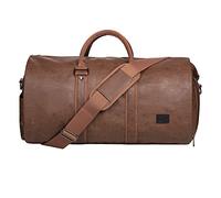 seyfocnia Borsone convertibile da viaggio, borsone porta indumenti, per uomini e donne, 2 in 1, da appendere, borsa da viaggio d'affari, marrone