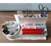 SEYLAB | Organizzatore da scrivania per Brother Scan N Cut, Vassoio portaoggetti Accessori per macchina da taglio, Made in France (Rosso)