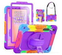 SEYMAC Custodia per bambini per Samsung Galaxy Tab S9 FE/S9 5G 2023, custodia protettiva antiurto resistente con pellicola proteggi schermo, supporto, cinturino da polso e portapenne, per Galaxy Tab