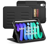 SEYMAC Custodia per iPad Mini 7 (A17 Pro)/Mini 6 8.3″ 2024/2021, per iPad Mini 7a/6a generazione, forte copertura magnetica con auto sleep/wake, portapenne, supporto regolabile ad angolo multiplo,