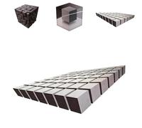 Seymal Impossible Corners - Arte da Parete Che Rimodella La Realtà, Adesivo per Angoli Illusione 3D, Cubo Stereoscopico 3D Grafica Rimovibile Stacca E Incolla, Decorazioni Casa Moderne(C)