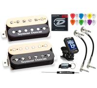 Seymour Duncan Hot Rodded Humbucker Set abbinato SH-2n Jazz SH-4 JB Guitar Pickup Tonebird Bundle perfetto per Blues, Rock, Country e Metal (Zebra/Reverse Zebra)