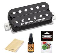 Seymour Duncan SH-4 JB Model Humbucker Pickup - Bundle con Dunlop Pick Pack, Platinum 65 Cleaner-Polish, e panno lucidante (nero)