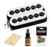 Seymour Duncan SH-8b Invader Humbucker Ponte, colore: bianco, con 2 cavi patch e 6 plettri Dunlop