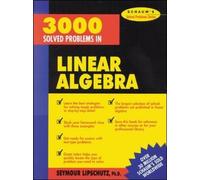 Seymour Lipschutz 3,000 Solved Problems in Linear Algebra (Tascabile)