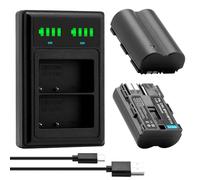SEYRLMK 2 batterie BP-511A BP-511 BP 511 BP511A + caricatore LCD Dual USB per Canon EOS 5D 10D 20D 20D 30D 40D 50D 300D D30 D60 Rebel PowerShot G1 G2 G3 G5 G6 Pro 1 Pro 90 Pro 90 Pro Fotocamera 0IS