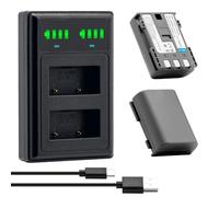 SEYRLMK Confezione da 2 batterie NB-2L NB-2LH + caricatore Dual USB per fotocamere Canon EOS 350D 400D MD265 MV960 PowerShot G7 G9 S70 S80 ZR950 ZR960 HG10 HV40