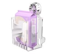 Seyrnicay Porta fazzoletti per bagno, porta salviettine igieniche, con ventosa, ricaricabile, contenitore per asciugamani di carta per lavoro, trucco, scrivania, fasciatoio, bagno, cucina, hotel, casa