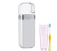 Seyrnicay Portaspazzolino da viaggio - Contenitore da viaggio per spazzolino da denti - Contenitore portatile da viaggio per spazzolino da denti, contenitore compatto per bicchieri da bagno per