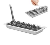 Seyrnicay Vassoi per ghiaccio per congelatore, macchina per il ghiaccio, 18 scomparti, in acciaio inox, facile da rilasciare, staccabile, stampo retrò per cocktail, caffè, bevande, champagne