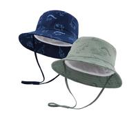 SEYUFN Cappello da Sole per Bambino e Bambina - Cappello a Secchiello con Bordo Regolabile in Cotone con Protezione UV - Cappello Estivo per Bambini, 1-2 anni