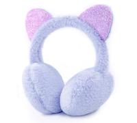 SEYUFN Paraorecchie Ragazze Calda in Morbido Peluche per Bambini, Orecchie Regolabili Bellissimi da Esterno, Caldo Inverno, 1a-Viola, Taglia Unica