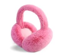 SEYUFN Pieghevole Paraorecchie Donna Inverno Pelose Calde Copri Orecchie Adulto Outdoor Confortevole Scaldaorecchie Ragazze Adolescenti Earmuffs Alla Moda (A-rosa rossa 1)