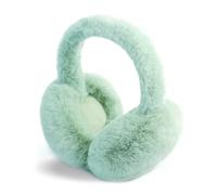 SEYUFN Pieghevole Paraorecchie Donna Inverno Pelose Calde Copri Orecchie Adulto Outdoor Confortevole Scaldaorecchie Ragazze Adolescenti Earmuffs Alla Moda (A-verde chiaro)