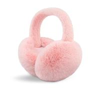 SEYUFN Pieghevole Paraorecchie Donna Inverno Pelose Calde Copri Orecchie Adulto Outdoor Confortevole Scaldaorecchie Ragazze Adolescenti Earmuffs Alla Moda (A-rosa chiaro)