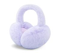 SEYUFN Pieghevole Paraorecchie Donna Inverno Pelose Calde Copri Orecchie Adulto Outdoor Confortevole Scaldaorecchie Ragazze Adolescenti Earmuffs Alla Moda (A-viola chiaro)