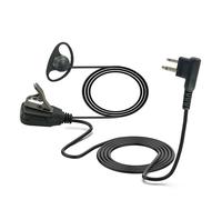 SEYUGOPTI Auricolare a forma di D con microfono PTT per Motorola XIR P8268/8260/8668 CLS1410 CLS1110 CP200 GP300 GP2000, 2 pin 2 anelli 3,5 mm + 2,5 mm
