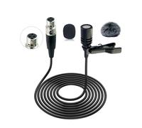 SEYUGOPTI Lavalier Microfono da bavero per trasmettitore wireless AKG, microfono a condensatore unidirezionale con connettore mini XLR TA3F, nero