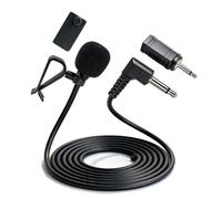 SEYUGOPTI Microfono Esterno per Autoradio con Clip, Jack 3.5mm Adattatore 2.5mm, Microfono Vivavoce, Compatibile con Pioneer Boss JVC, per Chiamate e Navigatore GPS, Cavo 3M