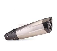 SEYXF Tubo di Scarico per Moto per BMW F750GS F850GS S1000RR per Yamaha YZF R1 R3 Silenziatori per Tubi di Scarico A Doppio Foro da 51 Mm(Chrome)