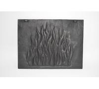 SEZAM Piastra decorativa in ghisa per camino, resistente, resistente alla corrosione, facile da installare, 46 x 35 x 0,9 cm