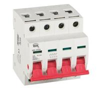 SEZIONATORE 4 POLI 100A GUIDA DIN KMI-4-KAN23237 IDEAL