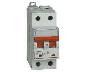 Sezionatore Modulabile Bticino 2P 63A 400Vac 2 moduli IP20 F72A63