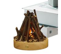 Sezione di legna da ardere del fuoco, Notturna Notturna del fuoco del fuoco, lampada a legna artificiale con rilievo tattile e confortevole.